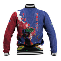 Personalised Haiti Le Marron Inconnu Baseball Jacket Dashiki Mix Polynesian Pattern LT01 - Polynesian Pride