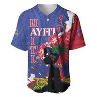 Personalised Haiti Le Marron Inconnu Baseball Jersey Dashiki Mix Polynesian Pattern LT01 Blue - Polynesian Pride