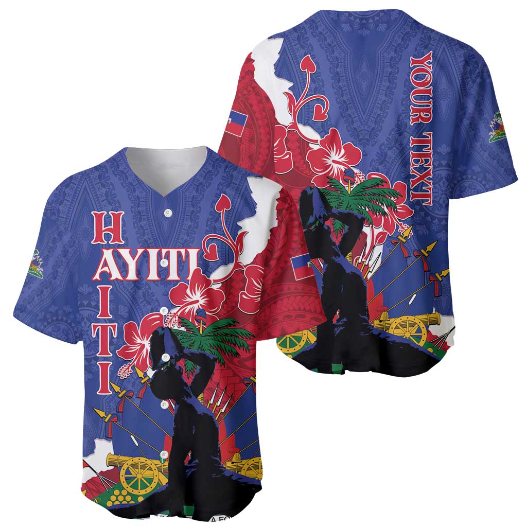 Personalised Haiti Le Marron Inconnu Baseball Jersey Dashiki Mix Polynesian Pattern LT01 - Polynesian Pride