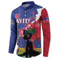 Personalised Haiti Le Marron Inconnu Button Sweatshirt Dashiki Mix Polynesian Pattern LT01 - Polynesian Pride