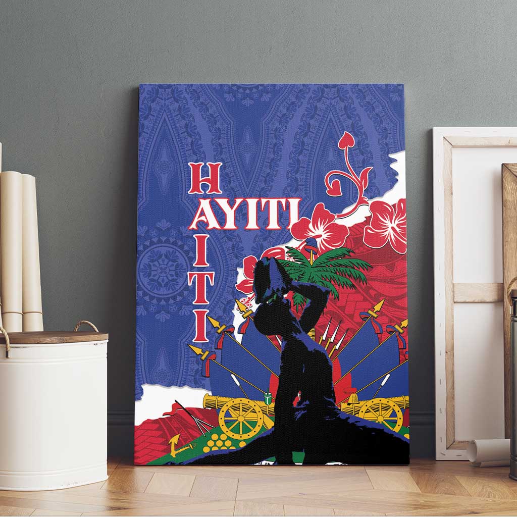 Haiti Le Marron Inconnu Canvas Wall Art Dashiki Mix Polynesian Pattern
