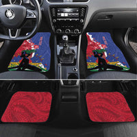 Haiti Le Marron Inconnu Car Mats Dashiki Mix Polynesian Pattern LT01 Set 4pcs Blue - Polynesian Pride