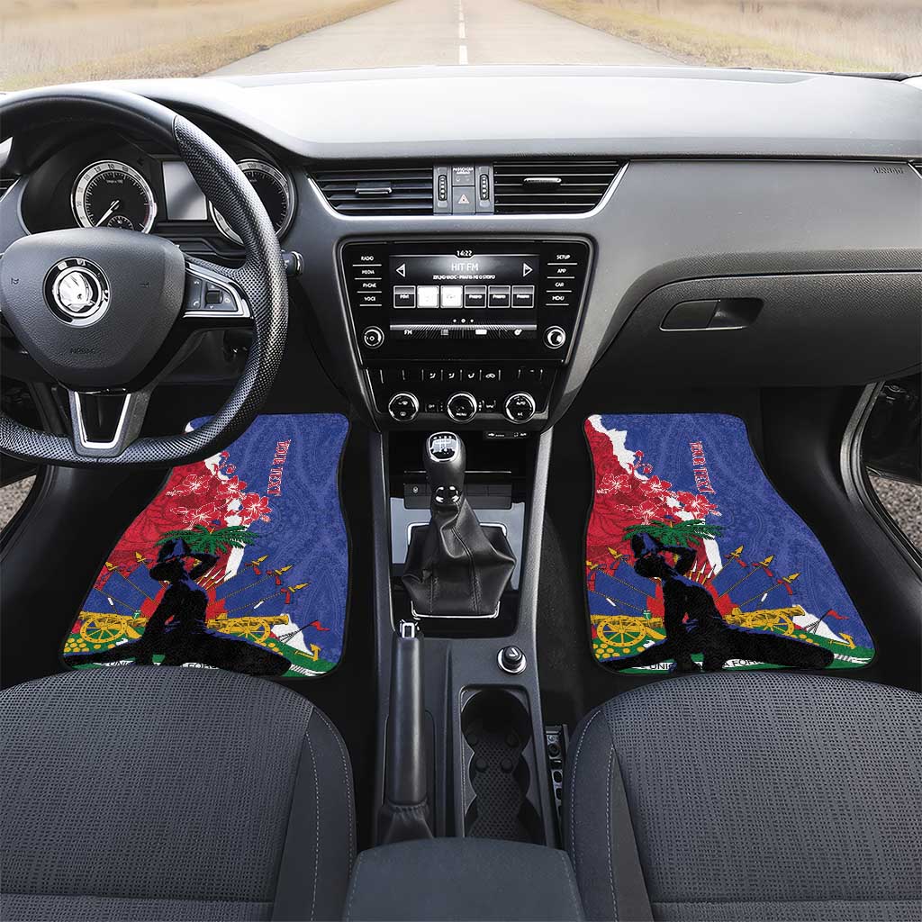 Haiti Le Marron Inconnu Car Mats Dashiki Mix Polynesian Pattern LT01 Set 2pcs - Front Blue - Polynesian Pride
