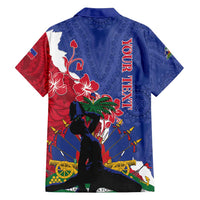 Personalised Haiti Le Marron Inconnu Family Matching Long Sleeve Bodycon Dress and Hawaiian Shirt Dashiki Mix Polynesian Pattern LT01 - Polynesian Pride