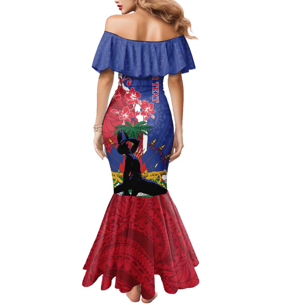 Personalised Haiti Le Marron Inconnu Family Matching Mermaid Dress and Hawaiian Shirt Dashiki Mix Polynesian Pattern LT01 - Polynesian Pride