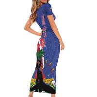 Personalised Haiti Le Marron Inconnu Family Matching Short Sleeve Bodycon Dress and Hawaiian Shirt Dashiki Mix Polynesian Pattern LT01 - Polynesian Pride
