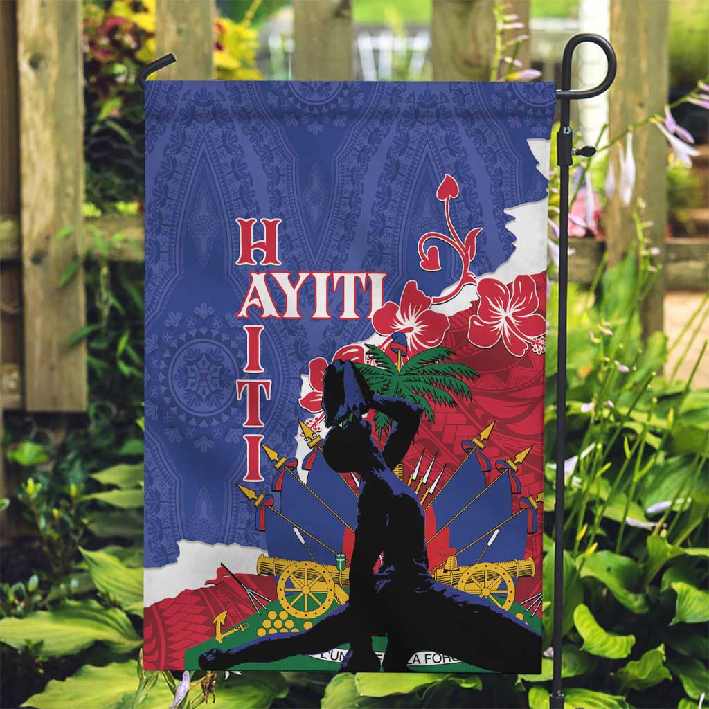 Haiti Le Marron Inconnu Garden Flag Dashiki Mix Polynesian Pattern LT01 Garden Flag Blue - Polynesian Pride