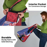 Haiti Le Marron Inconnu Grocery Bag Dashiki Mix Polynesian Pattern