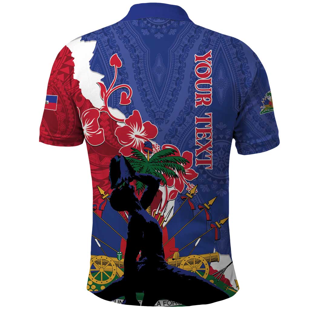 Personalised Haiti Le Marron Inconnu Polo Shirt Dashiki Mix Polynesian Pattern