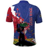 Personalised Haiti Le Marron Inconnu Polo Shirt Dashiki Mix Polynesian Pattern