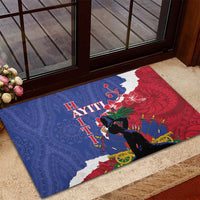 Haiti Le Marron Inconnu Rubber Doormat Dashiki Mix Polynesian Pattern LT01 - Polynesian Pride