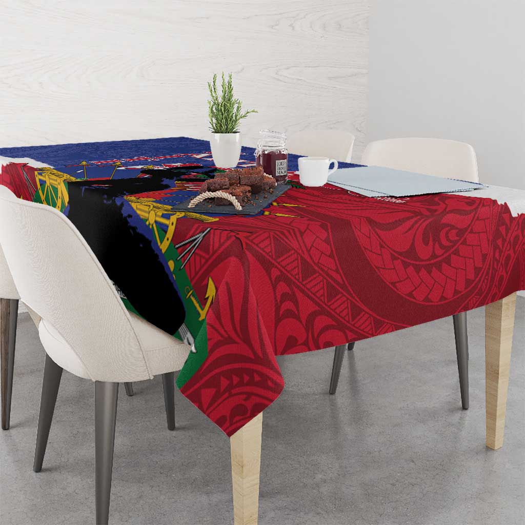 Haiti Le Marron Inconnu Tablecloth Dashiki Mix Polynesian Pattern LT01 - Polynesian Pride