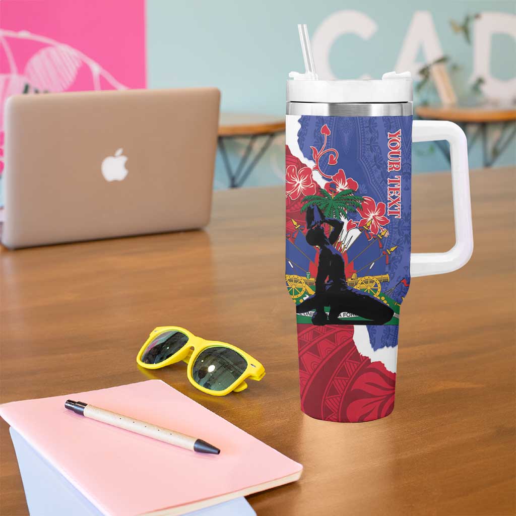 Personalised Haiti Le Marron Inconnu Tumbler With Handle Dashiki Mix Polynesian Pattern LT01 - Polynesian Pride