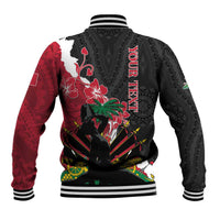 Personalised Ayiti Neg Marron Baseball Jacket Dashiki Mix Polynesian Pattern