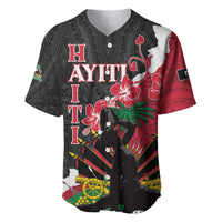 Personalised Ayiti Neg Marron Baseball Jersey Dashiki Mix Polynesian Pattern LT01 Black - Polynesian Pride