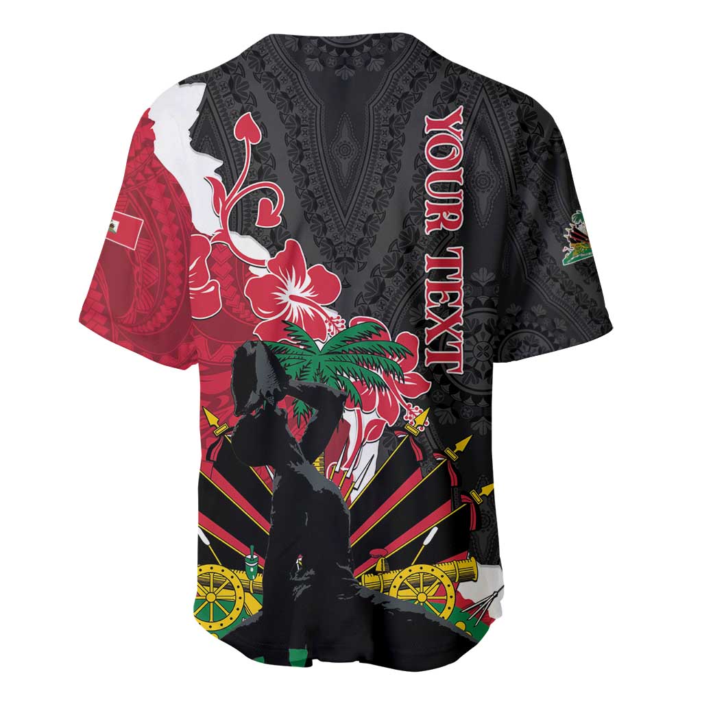 Personalised Ayiti Neg Marron Baseball Jersey Dashiki Mix Polynesian Pattern LT01 - Polynesian Pride