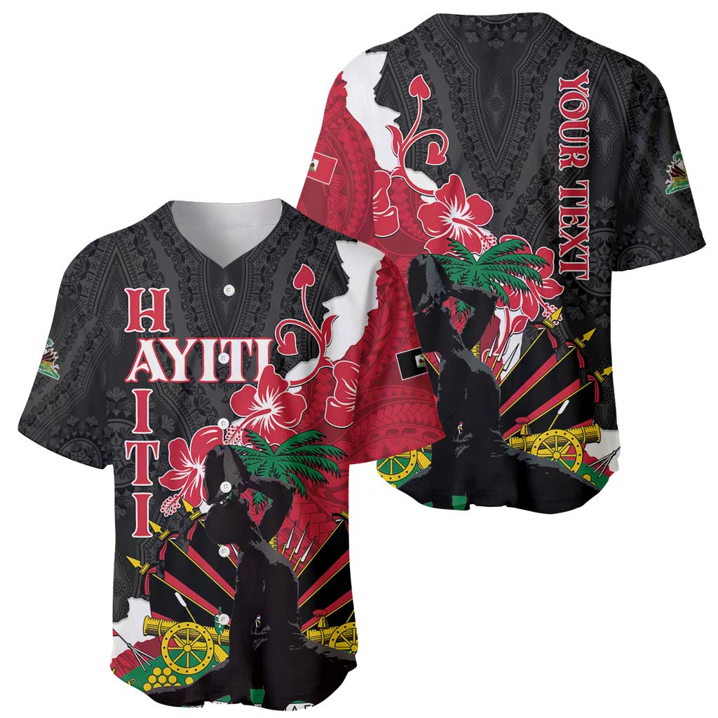 Personalised Ayiti Neg Marron Baseball Jersey Dashiki Mix Polynesian Pattern LT01 - Polynesian Pride