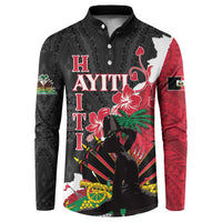 Personalised Ayiti Neg Marron Button Sweatshirt Dashiki Mix Polynesian Pattern