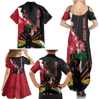 Personalised Ayiti Neg Marron Family Matching Summer Maxi Dress and Hawaiian Shirt Dashiki Mix Polynesian Pattern LT01 - Polynesian Pride