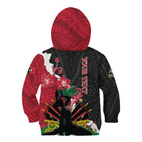 Personalised Ayiti Neg Marron Kid Hoodie Dashiki Mix Polynesian Pattern