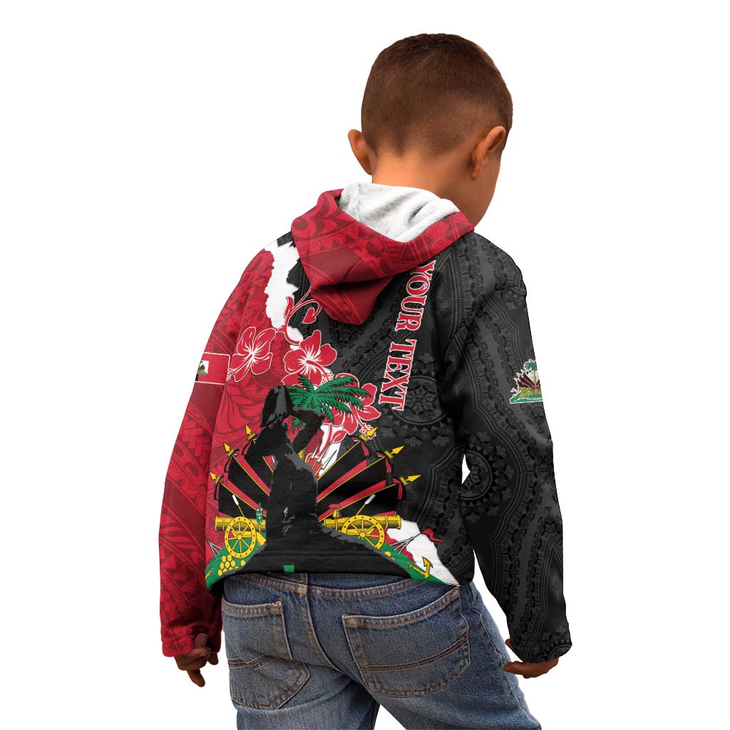Personalised Ayiti Neg Marron Kid Hoodie Dashiki Mix Polynesian Pattern