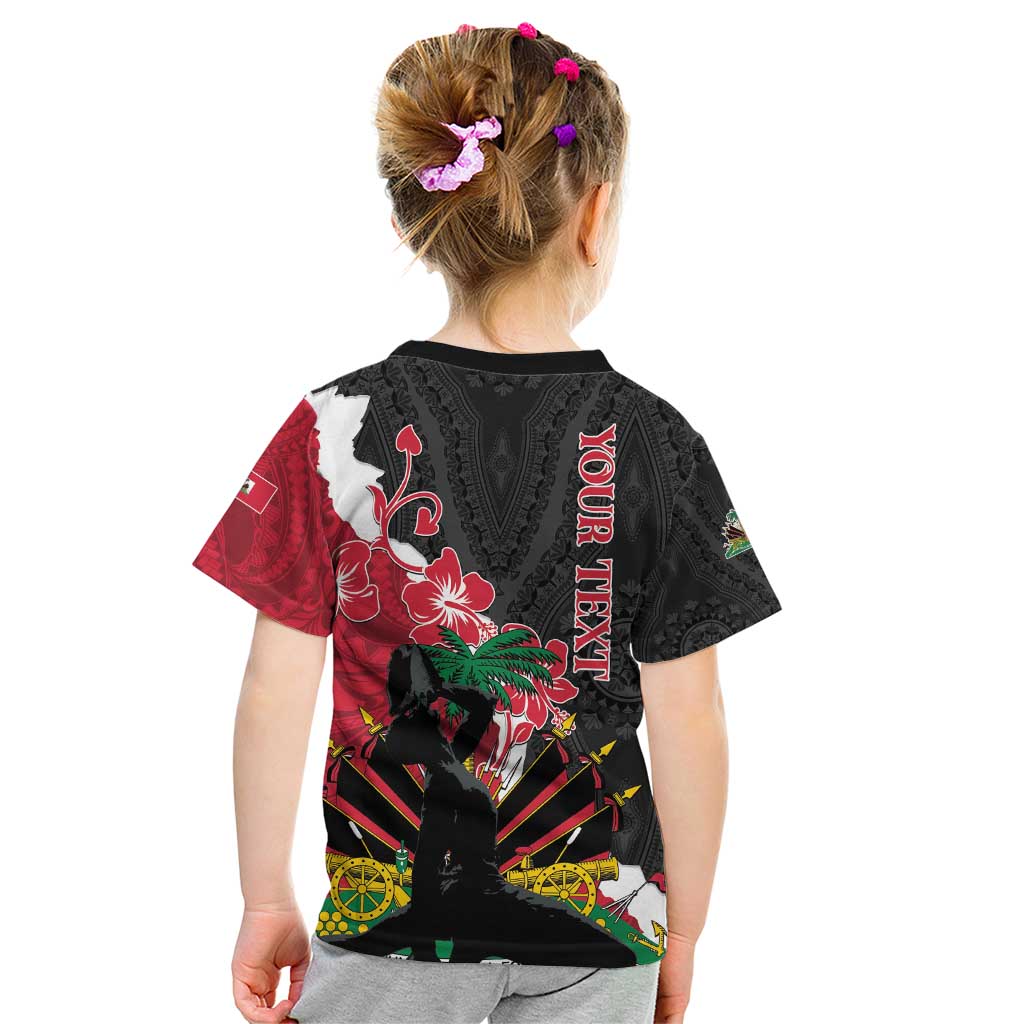 Personalised Ayiti Neg Marron Kid T Shirt Dashiki Mix Polynesian Pattern LT01 - Polynesian Pride