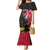 Personalised Ayiti Neg Marron Mermaid Dress Dashiki Mix Polynesian Pattern LT01 Women Black - Polynesian Pride