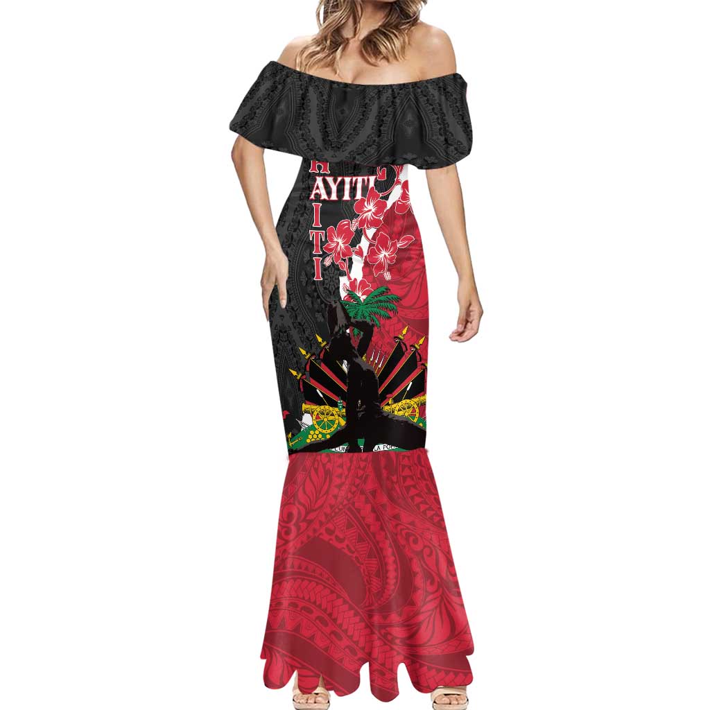 Personalised Ayiti Neg Marron Mermaid Dress Dashiki Mix Polynesian Pattern LT01 - Polynesian Pride
