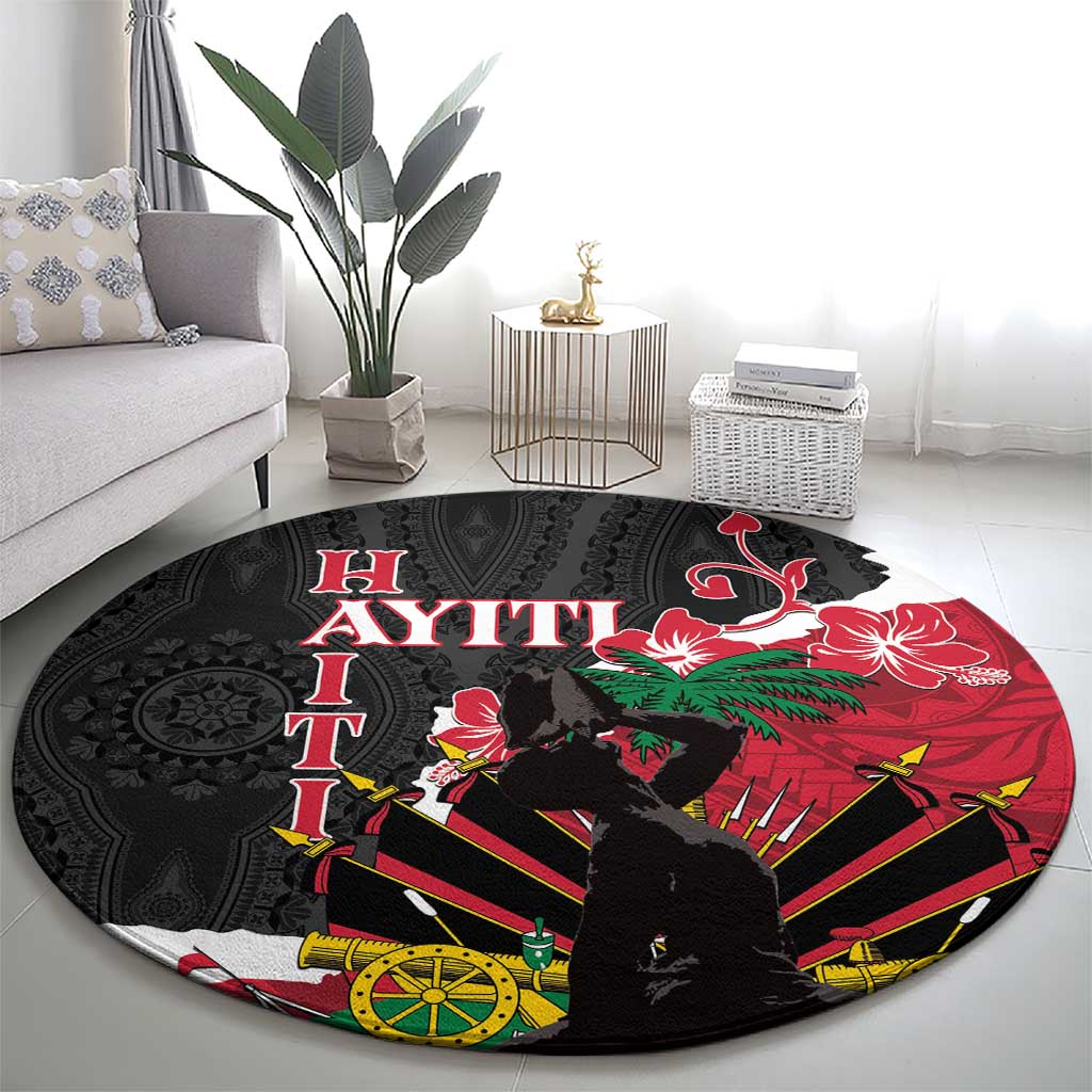 Ayiti Neg Marron Round Carpet Dashiki Mix Polynesian Pattern LT01 - Polynesian Pride
