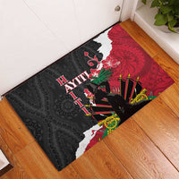 Ayiti Neg Marron Rubber Doormat Dashiki Mix Polynesian Pattern