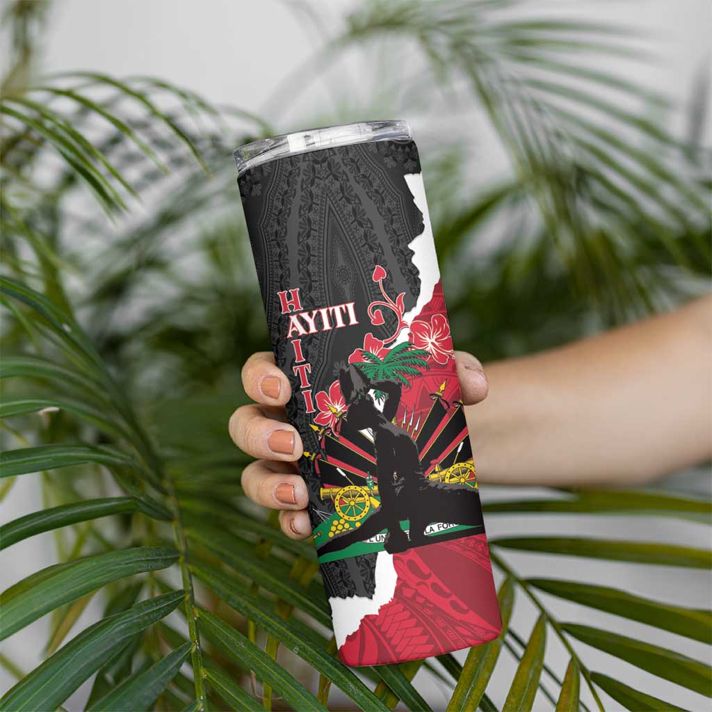 Personalised Ayiti Neg Marron Skinny Tumbler Dashiki Mix Polynesian Pattern LT01 - Polynesian Pride