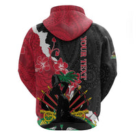 Personalised Ayiti Neg Marron Zip Hoodie Dashiki Mix Polynesian Pattern LT01 - Polynesian Pride
