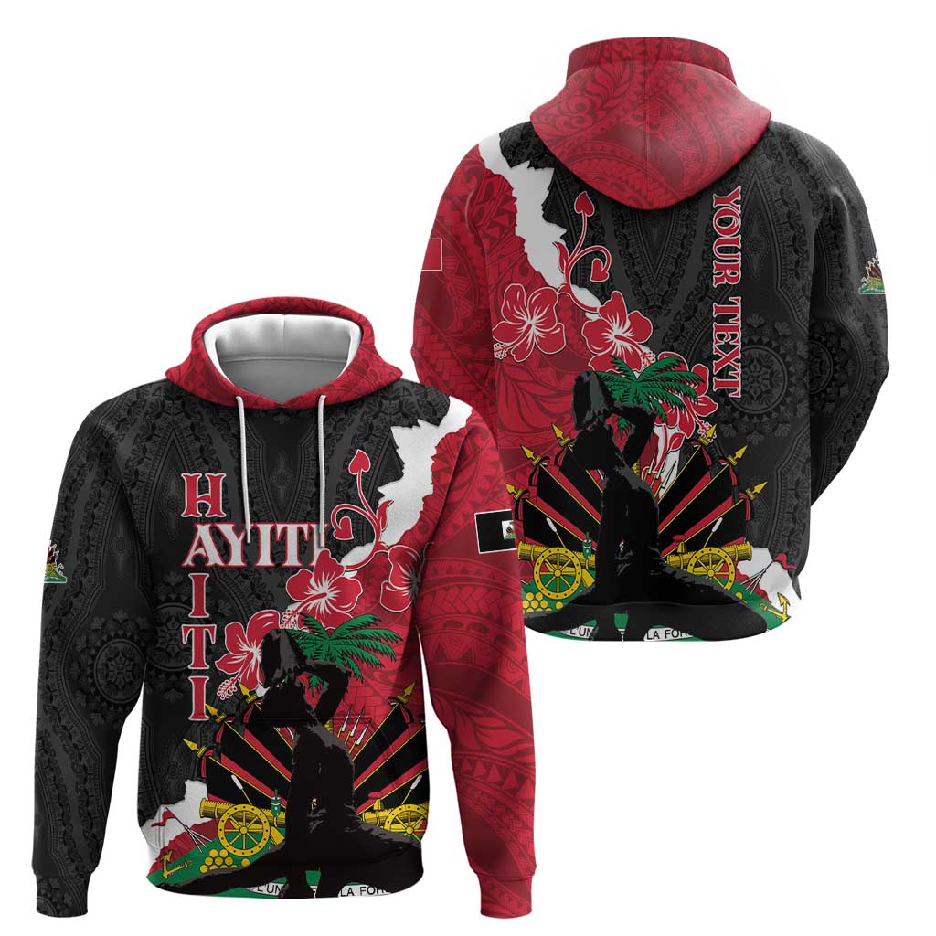 Personalised Ayiti Neg Marron Zip Hoodie Dashiki Mix Polynesian Pattern LT01 - Polynesian Pride