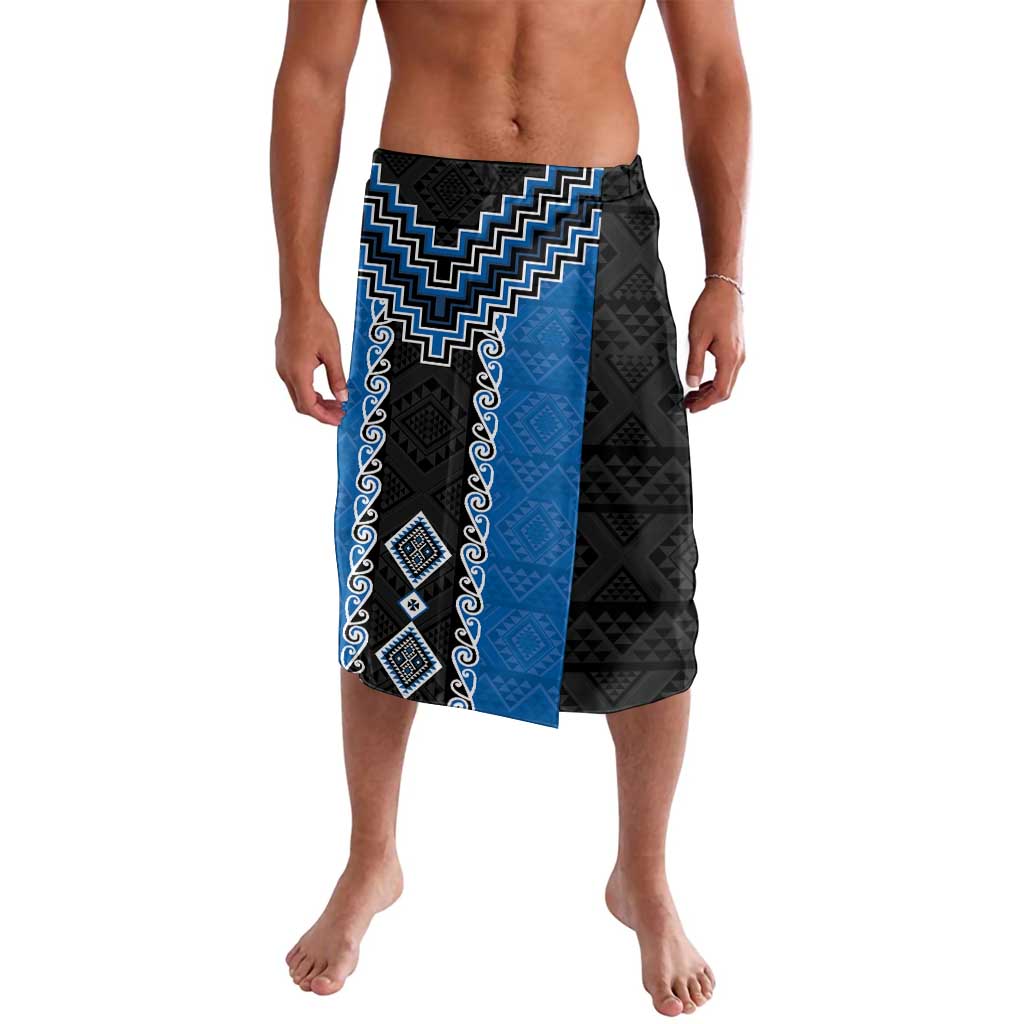 Blue Niho Taniwha Mix Poutama Lavalava Unique Taniko Aotearoa