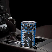 Blue Niho Taniwha Mix Poutama Tumbler Cup Unique Taniko Aotearoa LT01 - Polynesian Pride
