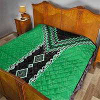 Green Niho Taniwha Mix Poutama Quilt Unique Taniko Aotearoa LT01 - Polynesian Pride