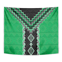 Green Niho Taniwha Mix Poutama Tapestry Unique Taniko Aotearoa