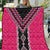 Pink Niho Taniwha Mix Poutama Quilt Unique Taniko Aotearoa