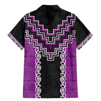Purple Niho Taniwha Mix Poutama Family Matching Mermaid Dress and Hawaiian Shirt Unique Taniko Aotearoa LT01 - Polynesian Pride