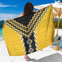 Yellow Niho Taniwha Mix Poutama Sarong Unique Taniko Aotearoa