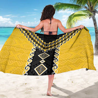 Yellow Niho Taniwha Mix Poutama Sarong Unique Taniko Aotearoa