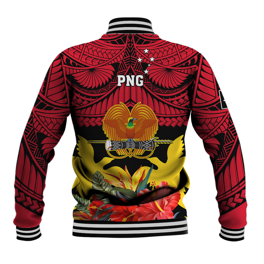 Papua New Guinea Baseball Jacket Bird Of Paradise Mix Polynesian Pattern LT01 - Polynesian Pride