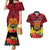 Papua New Guinea Couples Matching Mermaid Dress and Hawaiian Shirt Bird Of Paradise Mix Polynesian Pattern LT01 Red - Polynesian Pride