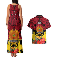 Papua New Guinea Couples Matching Tank Maxi Dress and Hawaiian Shirt Bird Of Paradise Mix Polynesian Pattern LT01 - Polynesian Pride