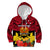 Personalised Papua New Guinea Kid Hoodie Bird Of Paradise Mix Polynesian Pattern LT01 Hoodie Red - Polynesian Pride