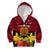 Personalised Papua New Guinea Kid Hoodie Bird Of Paradise Mix Polynesian Pattern LT01 Zip Hoodie Red - Polynesian Pride