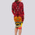 Personalised Papua New Guinea Long Sleeve Bodycon Dress Bird Of Paradise Mix Polynesian Pattern LT01 - Polynesian Pride