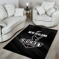 New Zealand Cricket Area Rug Aotearoa Black Cap Come On
