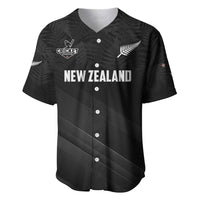 Custom New Zealand Cricket Baseball Jersey Aotearoa Black Cap Come On LT01 Black - Polynesian Pride