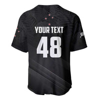 Custom New Zealand Cricket Baseball Jersey Aotearoa Black Cap Come On LT01 - Polynesian Pride